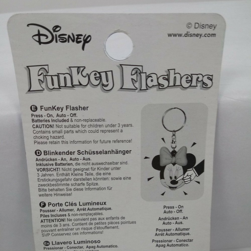 Disney Funkey NEW In Package Mickey Mouse Keyring **DOES NOT FLASH** - Picture 6 of 11